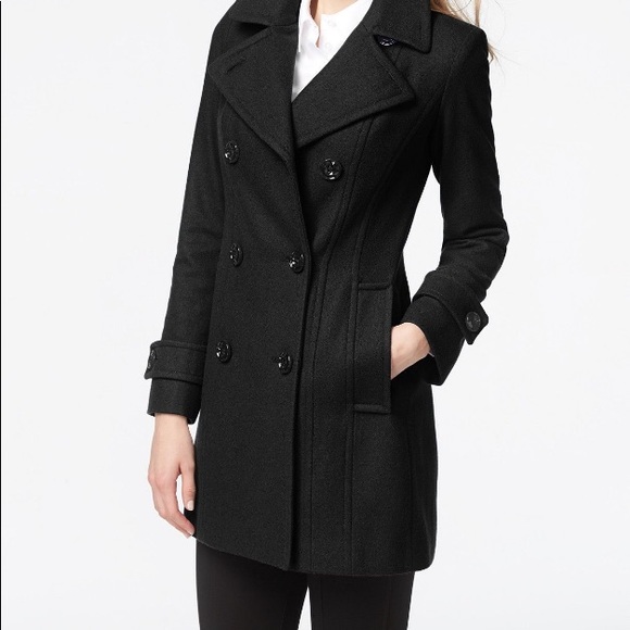 anne klein double breasted pea coat